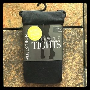⬇️ SALE Nordstrom Extra Opaque Black Tights | NWT